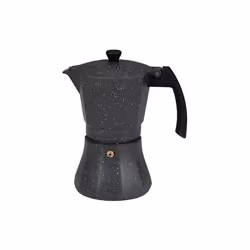 Cafétière - EDM - Aluminium - 9 Tasses - Compatible tous types de cuisines - Noir