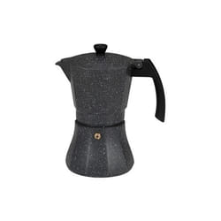 Cafétière - EDM - Aluminium - 9 Tasses - Compatible tous types de cuisines - Noir