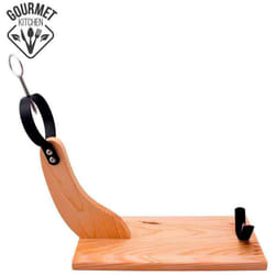 Couteau à Jambon Cru Avec Poignée En Bois De Pin Clair 38x18.5x40cm