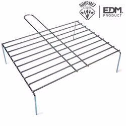 Barbecue avec pied simple 50 x 38 cms edm - finition zinc edm gourmet kitchen. Le produit est conforme normative ce 1935/2004 ...