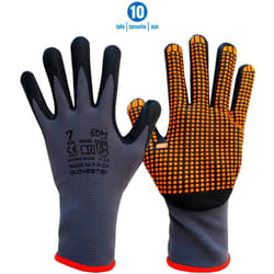 EDM - Gants en nylon avec points de nitrile t10