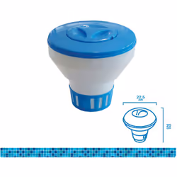 Distributeur Flottant De Produits Chimiques (GRANULES Ou Pastilles) Grand. Taille: Ø22,5x20cm (diamètre/hauteur) Matière: Pol ...