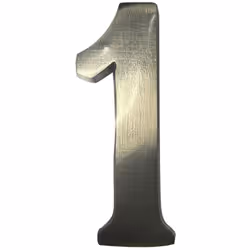 Numéro De Maison 1 En Nickel Mat 10cm Fixation Invisible