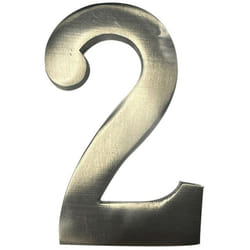 Numéro De Maison 2 En Nickel Mat 10cm Fixation Invisible