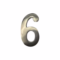 GENERIQUE - Numéro De Maison 6 En Nickel Mat 10cm Fixation Invisible