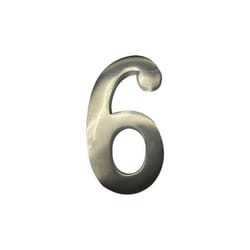GENERIQUE - Numéro De Maison 6 En Nickel Mat 10cm Fixation Invisible