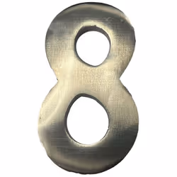 Numéro De Maison 8 En Nickel Mat 10cm Fixation Invisible