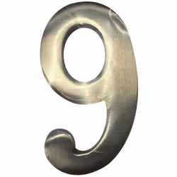Numéro De Maison 9 En Nickel Mat 10cm Fixation Invisible