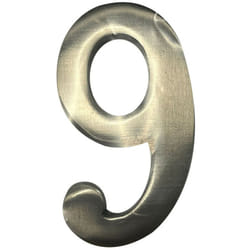 Numéro De Maison 9 En Nickel Mat 10cm Fixation Invisible