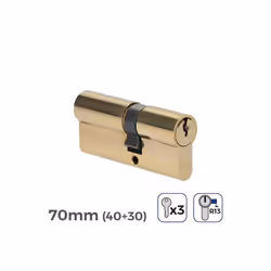 Serrure - GENERIQUE - Cylindre De Porte 70mm - Niveau de sécurité 6 - 5 clés incluses