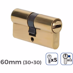 Cylindre de porte 60mm (30+30mm) court cam r13 5 clés de sécurité inclus edm. . . . Indice de Protection IP : IP20 Certificat ...