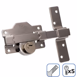Verrou de sécurité nickel 5 clés de segurite inclus. . . . Matériau : Niquel Indice de Protection IP : IP20 Certification : C ...