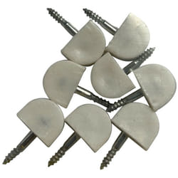 Pack 8 Unités Petit Support D'etagere Semi-Rond Blanc EDM