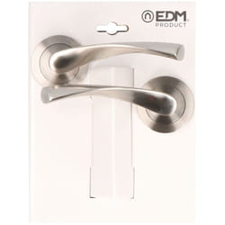 Poignée De Porte Rosette Jeu 707 Nickel Satiné EDM