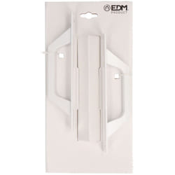 EDM - Blister Poignée Plaque Droite 6804 Aluminium Blanc