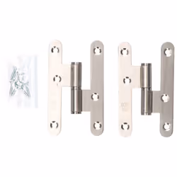 Blister Avec Broche Inox Sans Finition A Droite 100x58mm. Comprend Les Vis. Finition Acier Inoxydable
