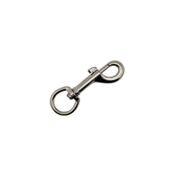 Porte-clés mousqueton avec anneau pivotant 'MSQ05' 80x30x25mm en acier nickelé