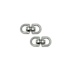 Anneau pivotant AP12 avec ouverture de 16 mm 5/8' en acier nickelé (2 unités)