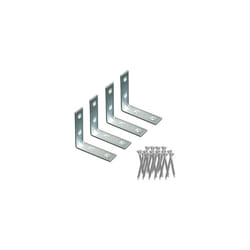 Cornières de renfort AN02 100x100x15mm en acier galvanisé (4 unités, vis comprises)