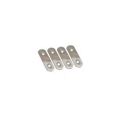 Plaques droites pour connexion PLC14 40x16x1,5 mm en acier inoxydable (4 unités, vis comprises)