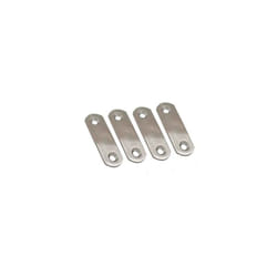 Plaques droites pour connexion PLC14 60x16x1,5 mm en acier inoxydable (4 unités, vis comprises)