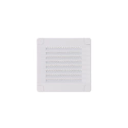 EDM - Grille de ventilation carrée avec bouchons et moustiquaire fabriquée en abs de couleur blanche 10x10x0,7cm
