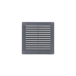 EDM - Grille de ventilation carrée avec bouchons et moustiquaire fabriquée en abs de couleur grise 15x15x0,7cm
