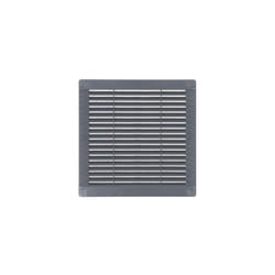 EDM - Grille de ventilation carrée avec bouchons et moustiquaire fabriquée en abs de couleur grise 20x20x0,7cm