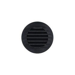 EDM - Grille de ventilation ronde encastrable avec moustiquaire fabriquée en abs de couleur gris anthracite Ø7cm Ø98x5mm