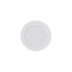 EDM - Grille de ventilation ronde encastrable avec moustiquaire fabriquée en abs de couleur blanche Ø9cm Ø12cm