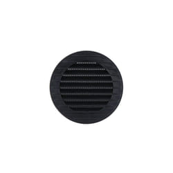 EDM - Grille de ventilation ronde encastrable avec moustiquaire fabriquée en abs de couleur gris anthracite Ø9cm Ø12cm