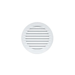 EDM - Grille de ventilation ronde encastrable avec moustiquaire fabriquée en abs de couleur blanche Ø10cm Ø13cm