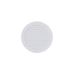EDM - Grille de ventilation ronde encastrable avec moustiquaire fabriquée en abs de couleur blanche Ø12cm Ø14,7cm