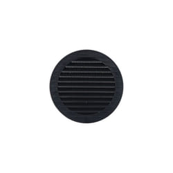 EDM - Grille de ventilation ronde encastrable avec moustiquaire fabriquée en abs de couleur gris anthracite Ø12cm Ø15cm