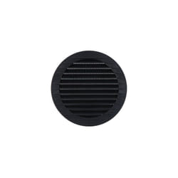 EDM - Grille de ventilation ronde encastrable avec moustiquaire fabriquée en abs de couleur gris anthracite Ø12,5cm Ø15cm