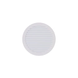 EDM - Grille de ventilation ronde encastrable avec moustiquaire fabriquée en abs de couleur blanche Ø15cm Ø17,7cm