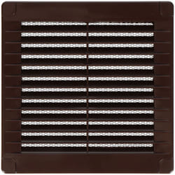 Grille d'aération carrée avec bouchons 150x150x7mm abs marron