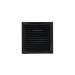 EDM - Grille de ventilation carrée encastrable de Ø10cm avec moustiquaire fabriquée en abs de couleur gris anthracite 17x17cm