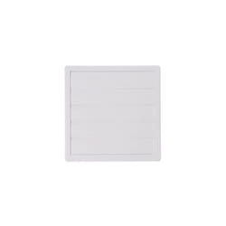 Grille de ventilation carrée encastrable en abs avec lamelles mobiles couleur blanc Ø10cm 17x17cm EDM