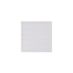 EDM - Grille de ventilation carrée encastrable en abs avec lamelles mobiles couleur blanche Ø12cm 17x17cm