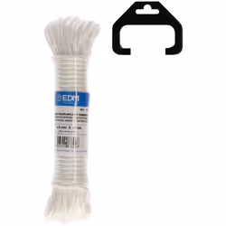 Écheveau tressé polypropylène étendoir 10mts blanc. Composition : tressage de polypropylène haute tenacité avec protection so ...