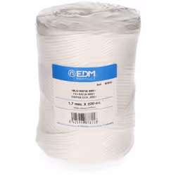 Bobine de raphia 600/1 - 400 gm/220mts - blanc. Composition : multifilament de polypropylène 100% souple en couches multiples ...