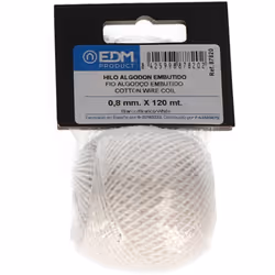 Fil de coton bobine 50 gr/120mts - blanc. Composition : coton naturel souple 6 couches. Nº d'enregistrement sanitaire 39.0193 ...