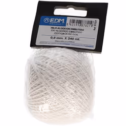 Fil de coton bobine 100gr/240mts - blanc. Composition : coton naturel souple 6 couches. Nº d'enregistrement sanitaire 39.0193 ...