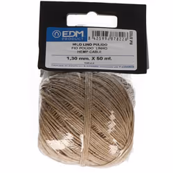Fil de chanvre n5 50gr. Composition : fibre naturelle 100% lin souple poli. Caractéristiques : flexible, résistant, faible él ...