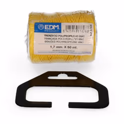 Bobine de polypropylène tressé 8842 50mts - jaune. Diam 1,7mm - composition : tressage polypropylène haute tenue avec protect ...