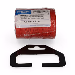 Bobine de polypropylène tressé 8842 50mts - rouge. Diam 1,7mm - composition : tressage polypropylène haute tenue avec protect ...