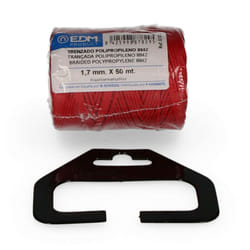 Bobine de polypropylène tressé 8842 50mts - rouge EDM