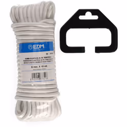 Écheveau 10 Mt. Caoutchouc Élastique Haute Tenacité Blanc. Calibre 6 Mm.