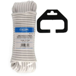 Cheveau 15 Mt. Caoutchouc élastique Haute Tenacité Blanc. Calibre 6 Mm.